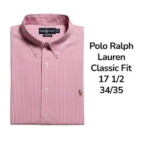 Polo Ralph Lauren Men's XL 17  1/2 34/35 Long Sleeve Button Down Shirt